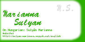 marianna sulyan business card